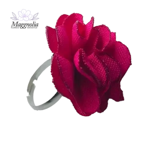 Anillo rosa tela